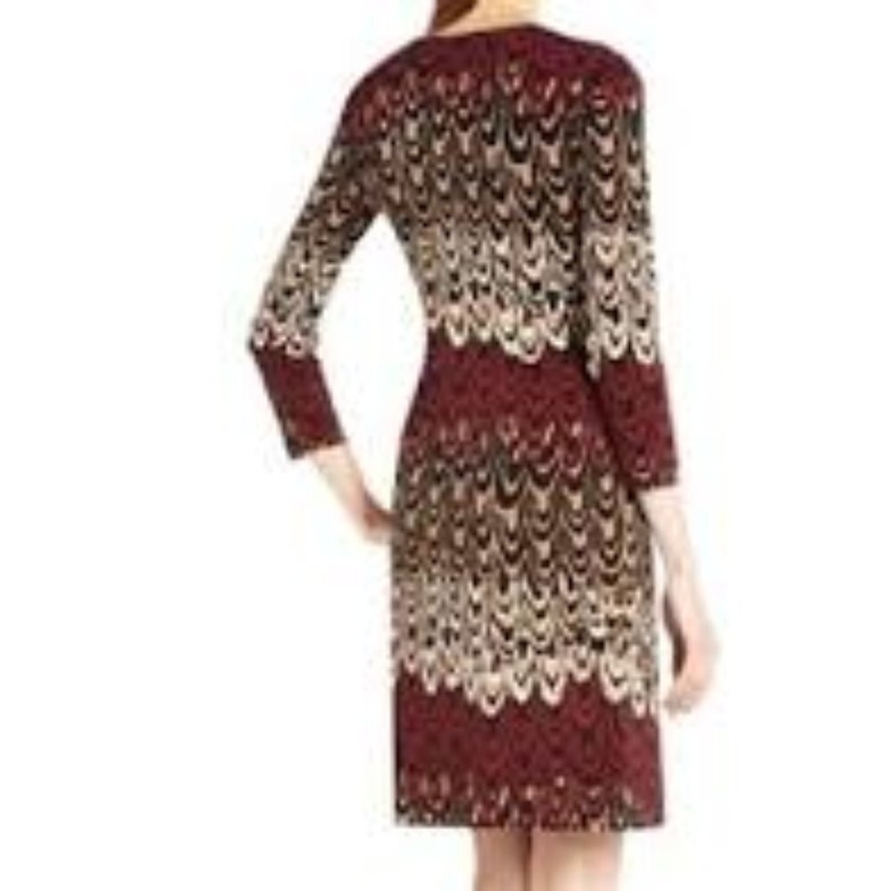 Bcbg Maxazria Adele Feather Printed Wrap Dress Xs - image 3